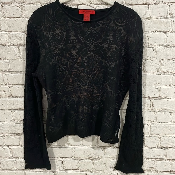 Tous Les Garçons Italian Sweater Large Lace - Picture 1 of 8